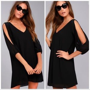 Sexy slit sleeve black dress - BRAND NEW